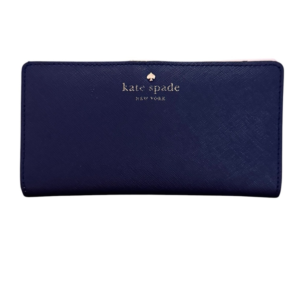 Kate Spade Mikas Pond Stacy Wallet — Navy & Cream